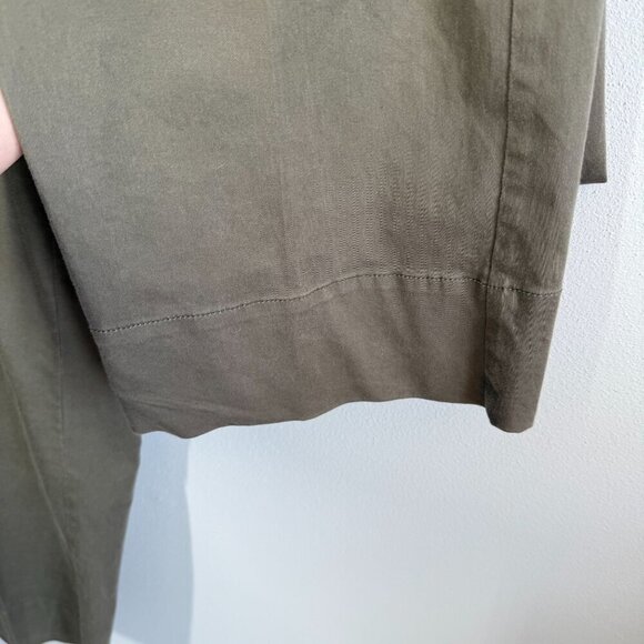 ATM Anthony Thomas Melillo Cropped Flare Pants Olive Green Sz 4 Minimalist Chic - Picture 9 of 13